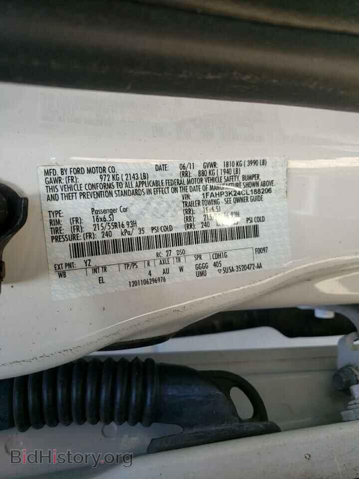 2012 FORD FOCUS - VIN: 1FAHP3K24CL188206 - Фото 12