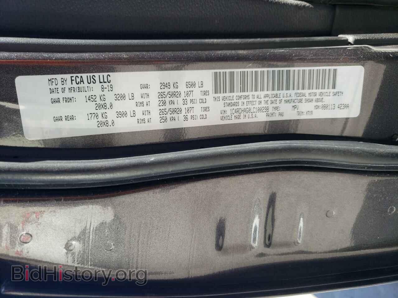 2020 DODGE DURANGO - VIN: 1C4RDHAG0LC100298 - Фото 13
