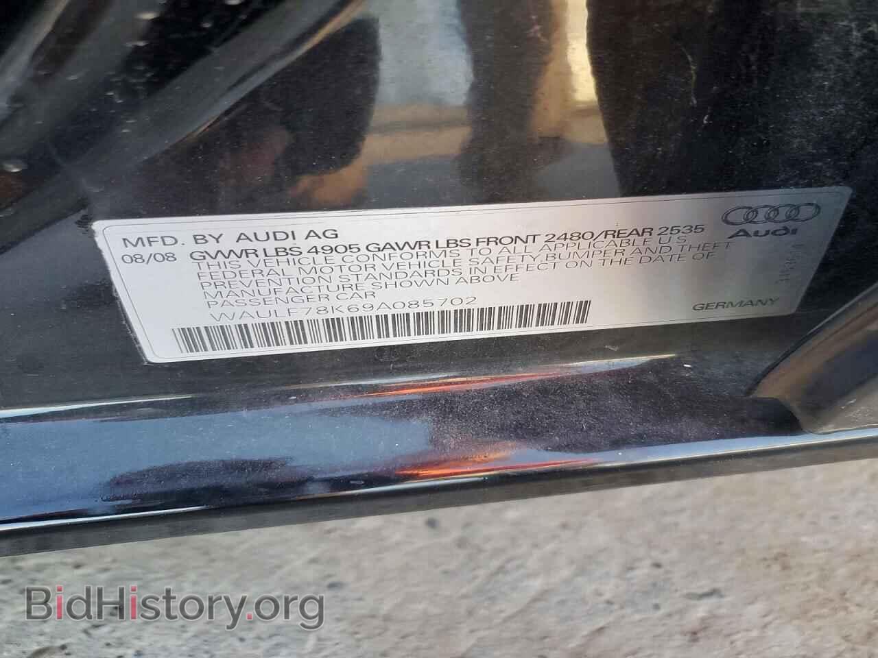 2009 AUDI A4 - VIN: WAULF78K69A085702 - Фото 12