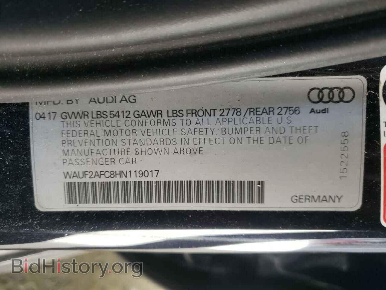 2017 AUDI A6 - VIN: WAUF2AFC8HN119017 - Фото 12