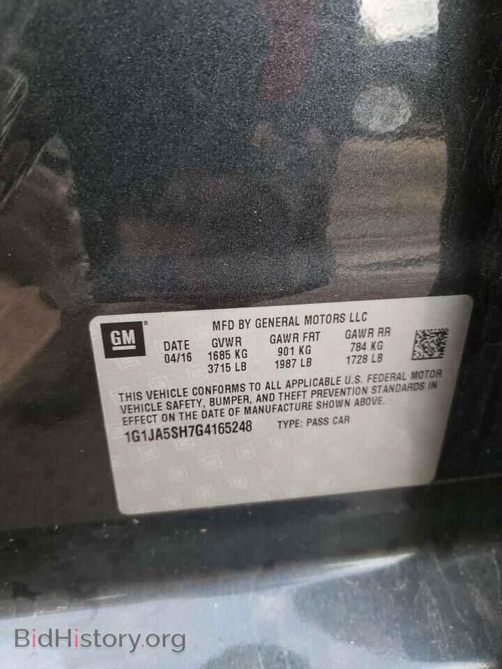 2016 CHEVROLET SONIC - VIN: 1G1JA5SH7G4165248 - Фото 13