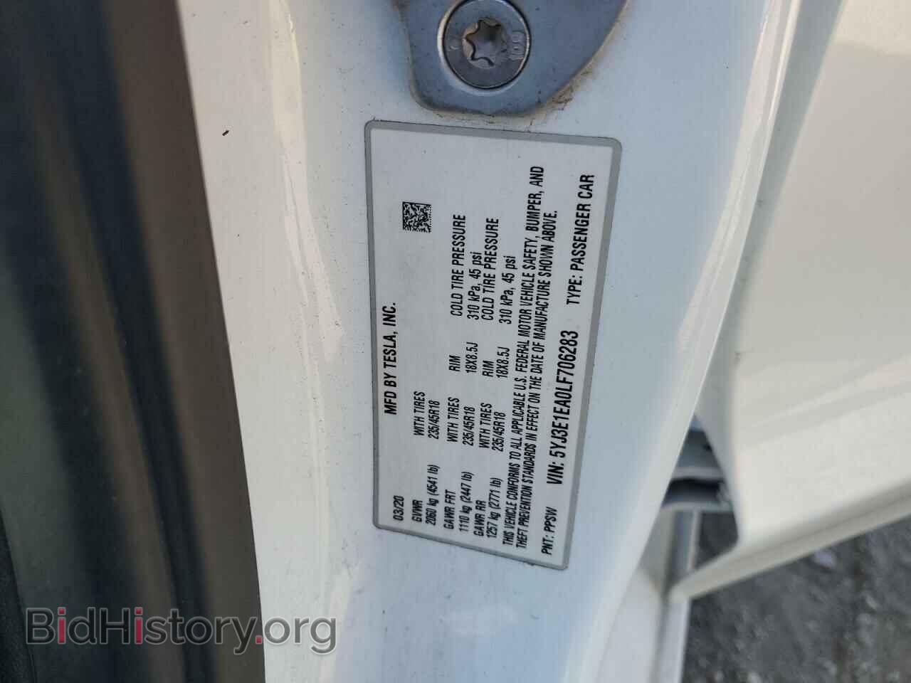 2020 TESLA MODEL 3 - VIN: 5YJ3E1EA0LF706283 - Photo 12
