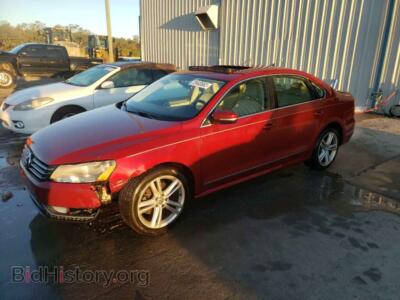 2015 Volkswagen PASSAT Passat SE, red — VIN 1VWBS7A30FC065536, Copart