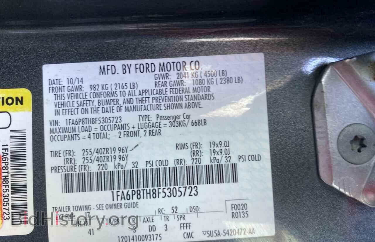 2015 FORD ALL Models - VIN: 1FA6P8TH8F5305723 - Photo 10
