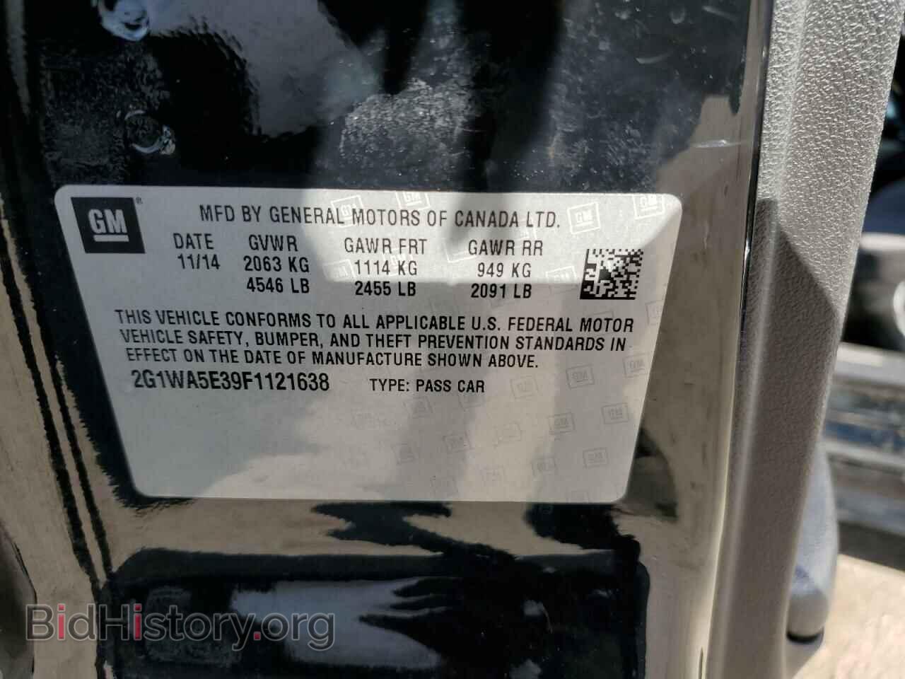 2015 CHEVROLET IMPALA - VIN: 2G1WA5E39F1121638 - Фото 13