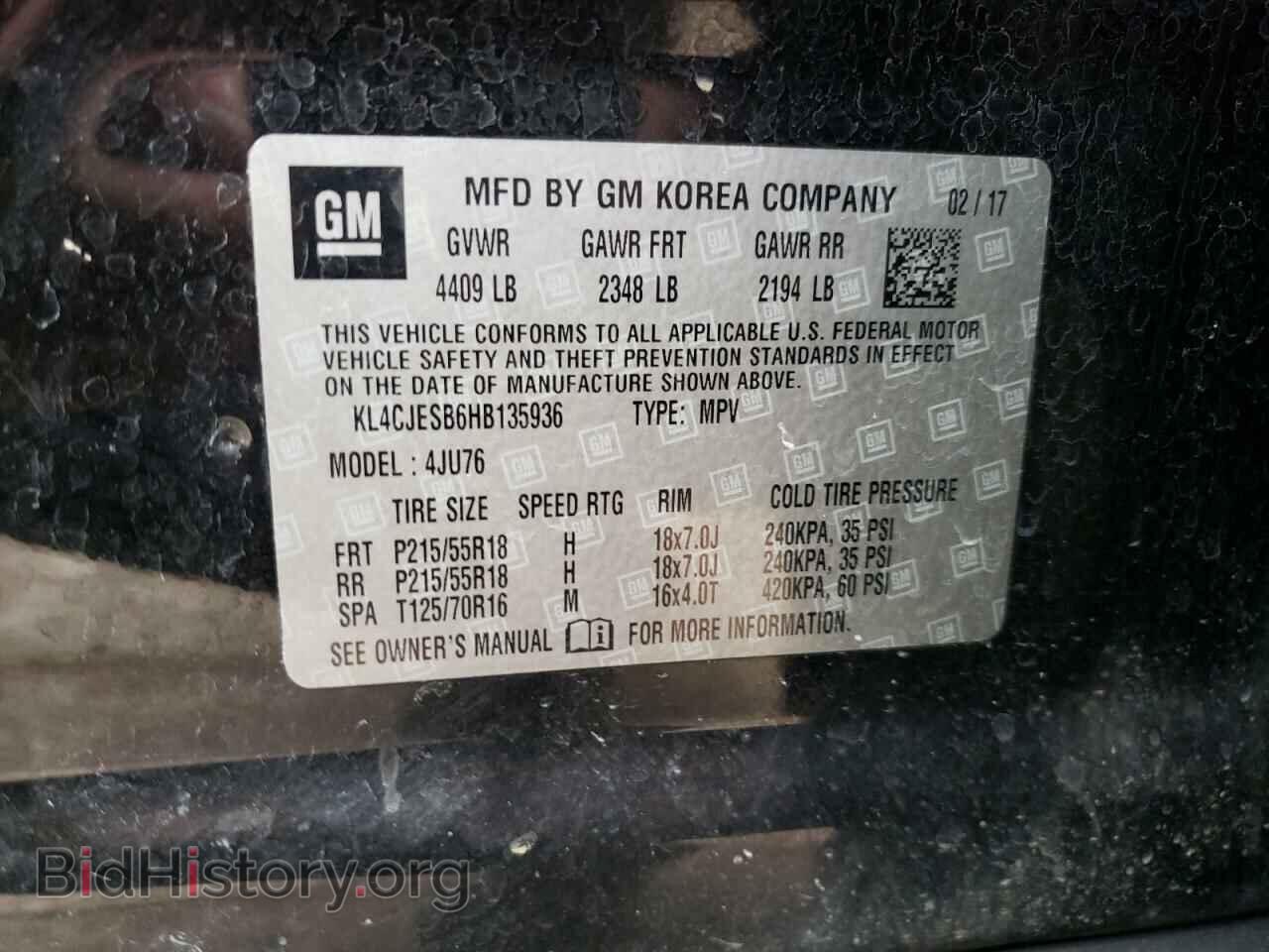 2017 BUICK ENCORE - VIN: KL4CJESB6HB135936 - Photo 13