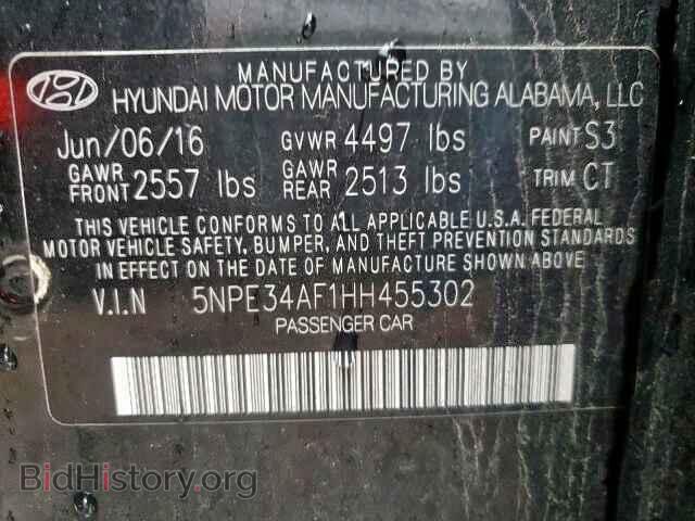 2017 HYUNDAI SONATA - VIN: 5NPE34AF1HH455302 - Фото 10