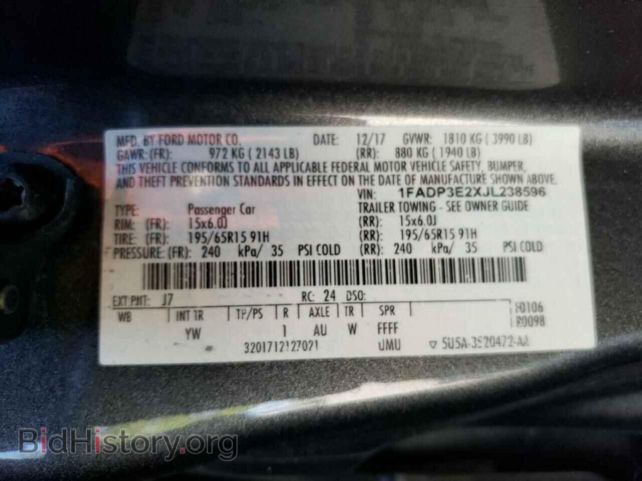 2018 FORD FOCUS - VIN: 1FADP3E2XJL238596 - Фото 13