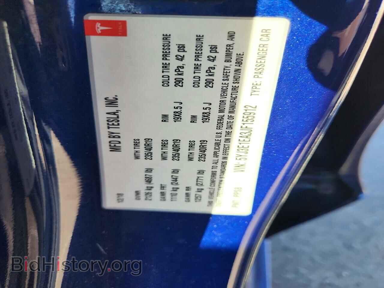 2018 TESLA MODEL 3 - VIN: 5YJ3E1EA3JF155912 - Photo 12