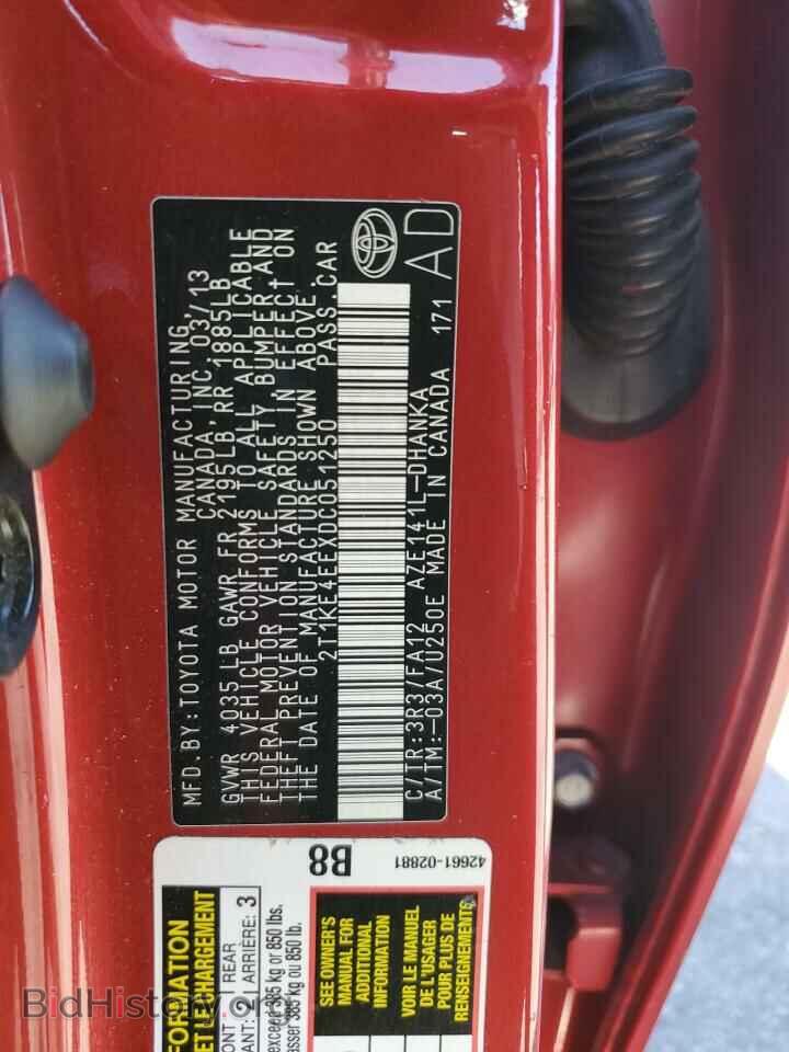 2013 TOYOTA COROLLA - VIN: 2T1KE4EEXDC051250 - Фото 12