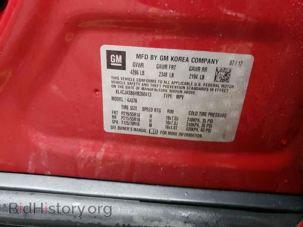 2017 BUICK ENCORE - VIN: KL4CJASB6HB260413 - Фото 13