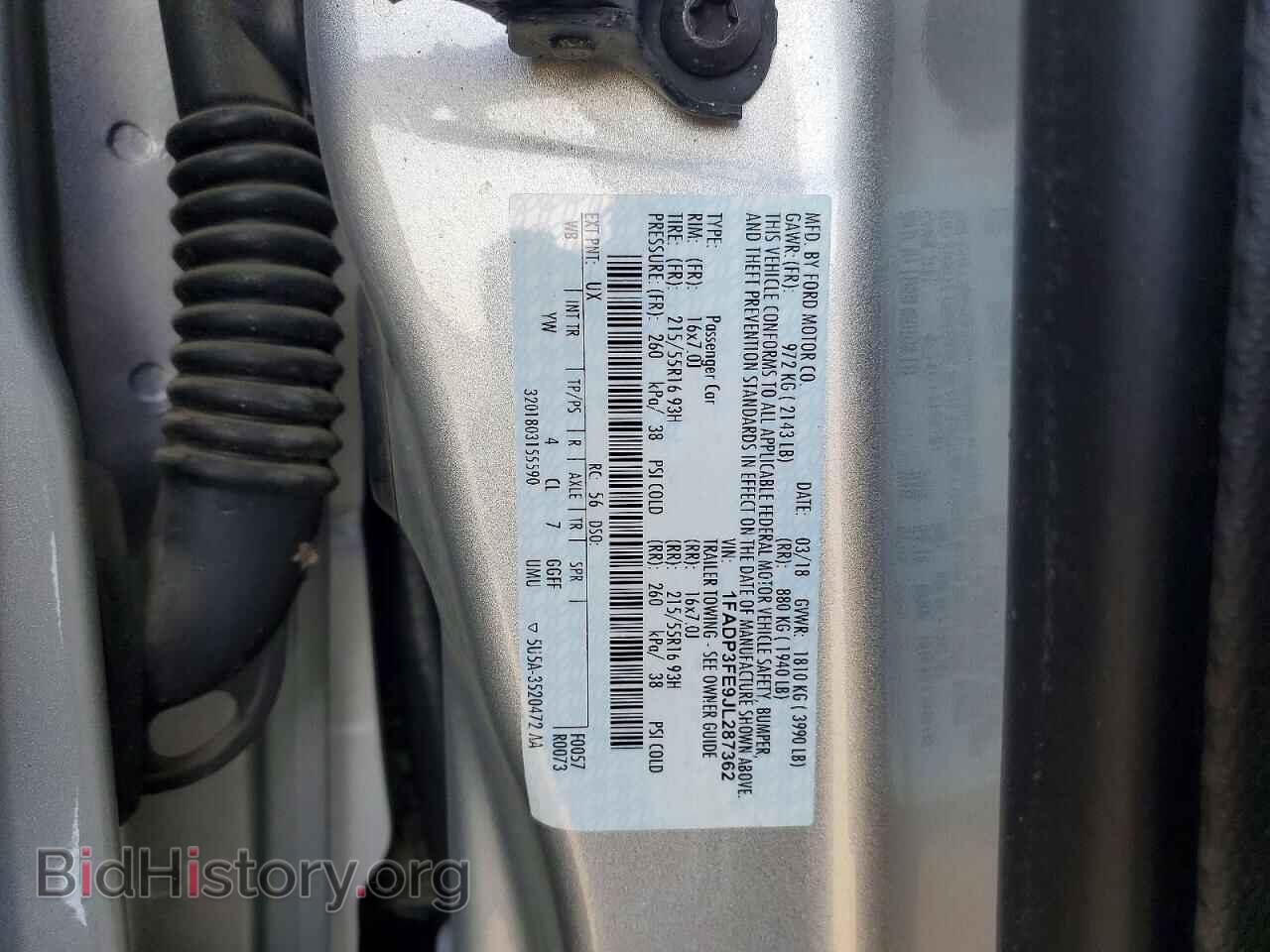 2018 FORD FOCUS - VIN: 1FADP3FE9JL287362 - Фото 12