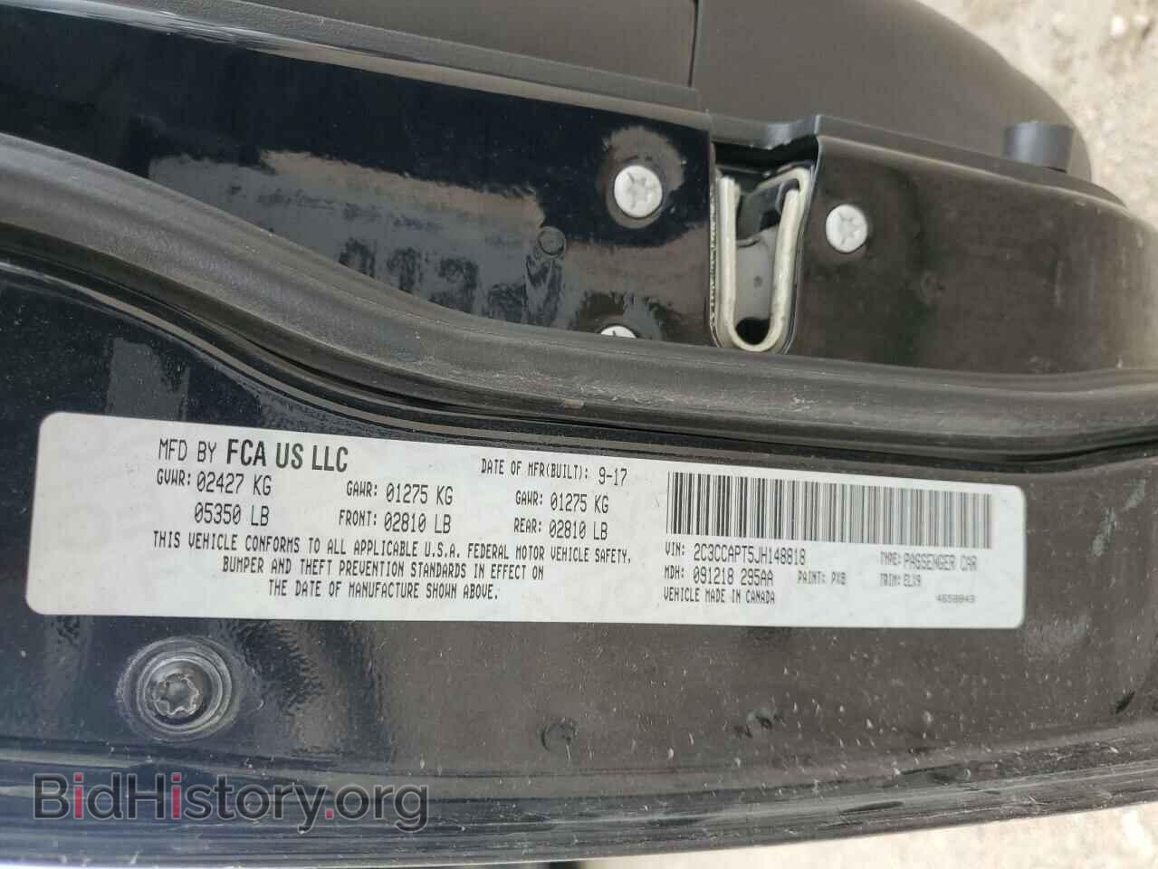 2018 CHRYSLER 300 - VIN: 2C3CCAPT5JH148818 - Фото 13