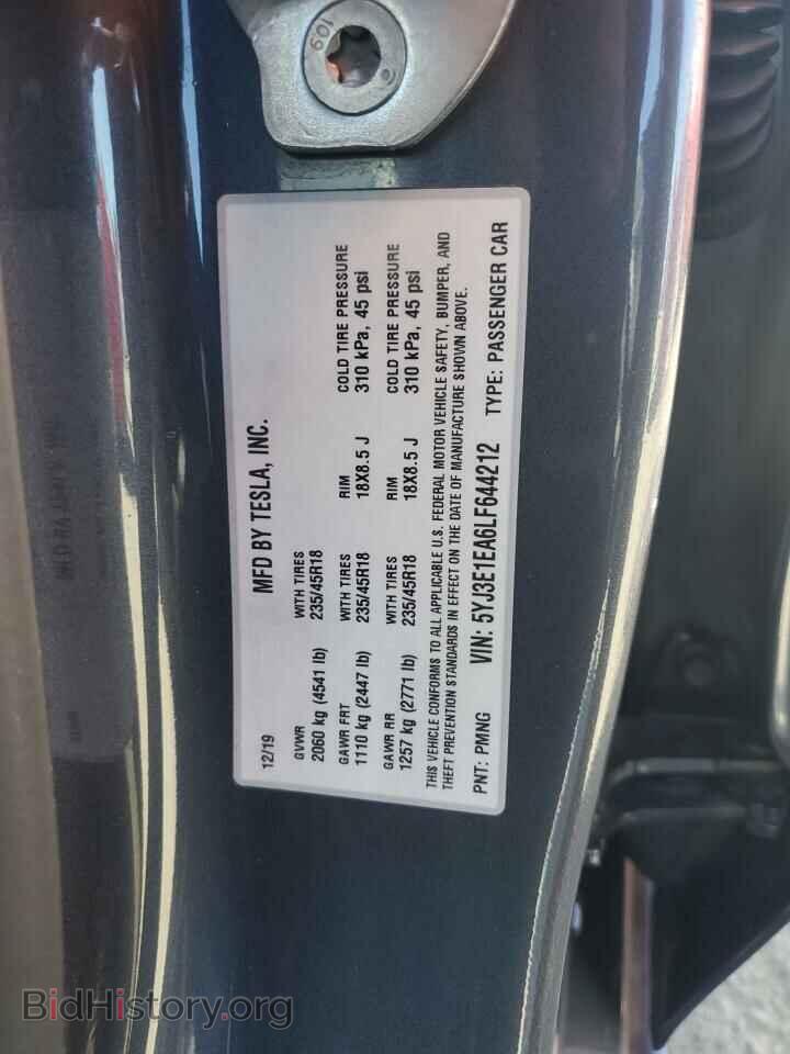 2020 TESLA MODEL 3 - VIN: 5YJ3E1EA6LF644212 - Фото 12