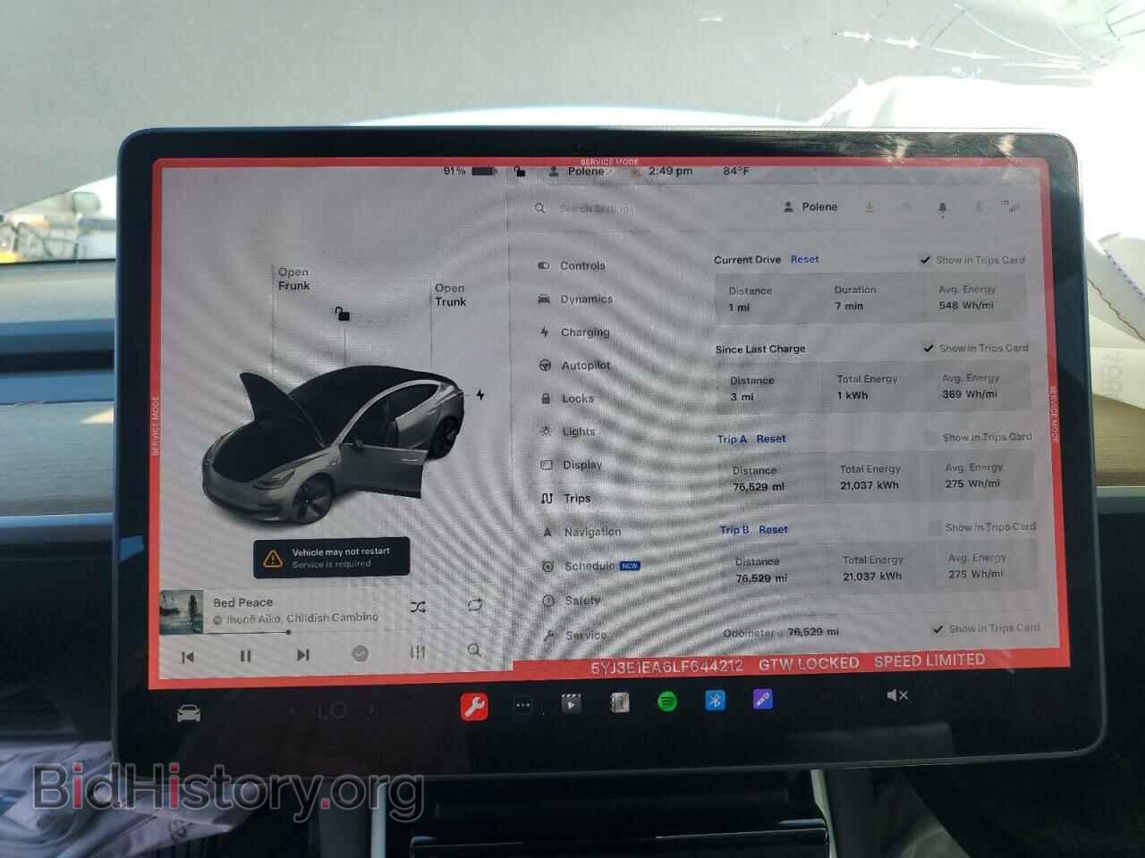 2020 TESLA MODEL 3 - VIN: 5YJ3E1EA6LF644212 - Фото 9