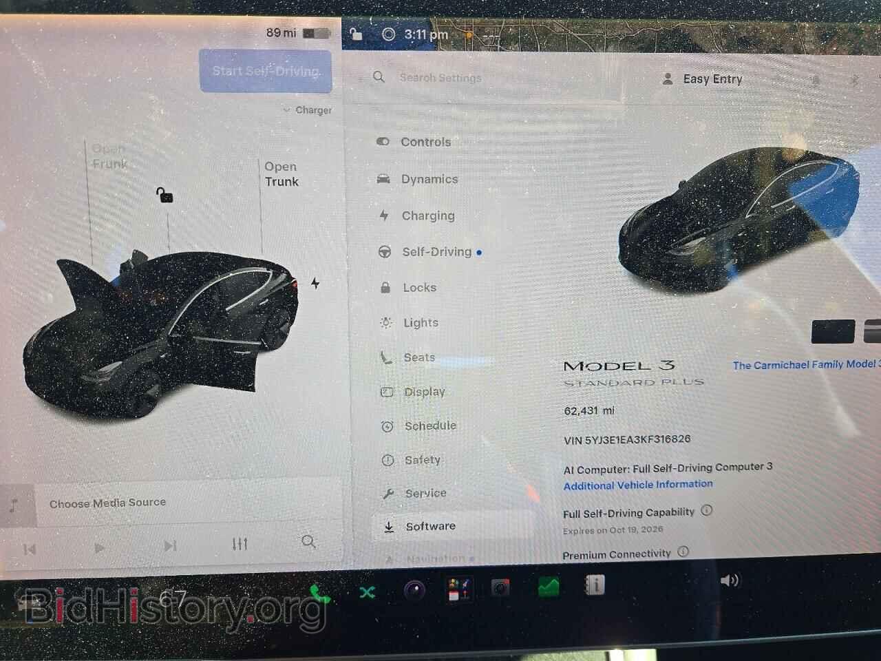 2019 TESLA MODEL 3 - VIN: 5YJ3E1EA3KF316826 - Photo 9