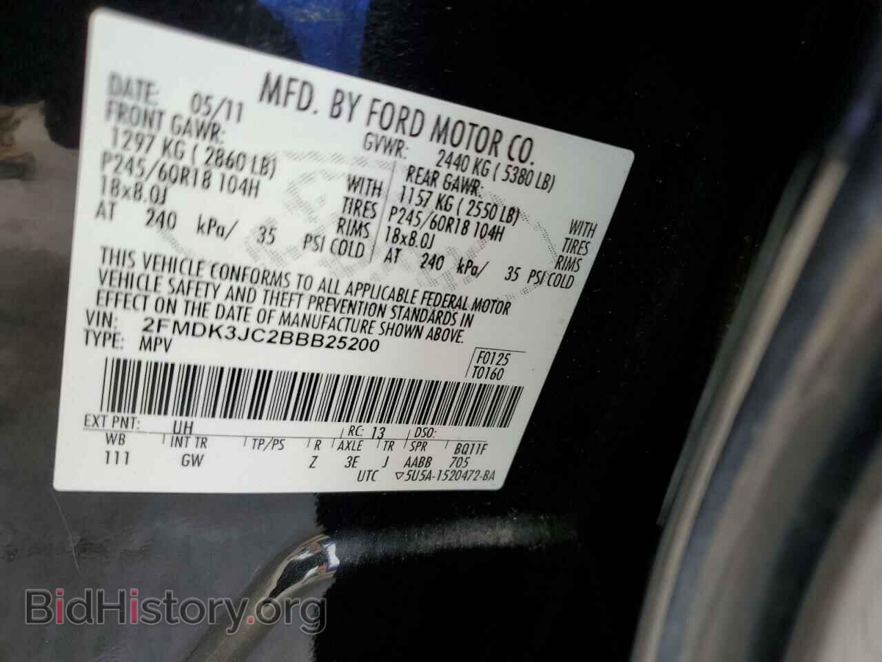 2011 FORD EDGE - VIN: 2FMDK3JC2BBB25200 - Photo 12