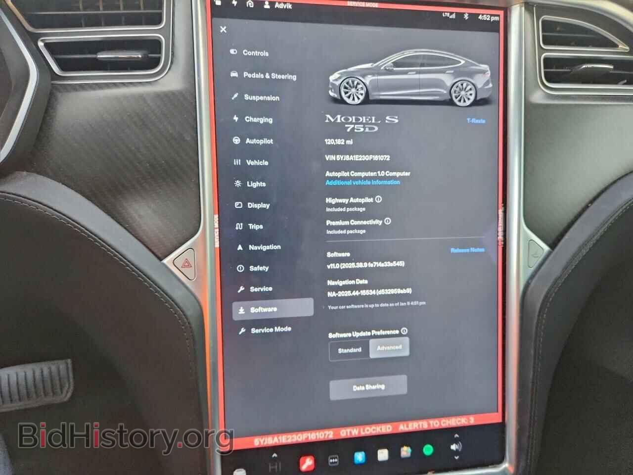 2016 TESLA MODEL S - VIN: 5YJSA1E23GF161072 - Photo 9