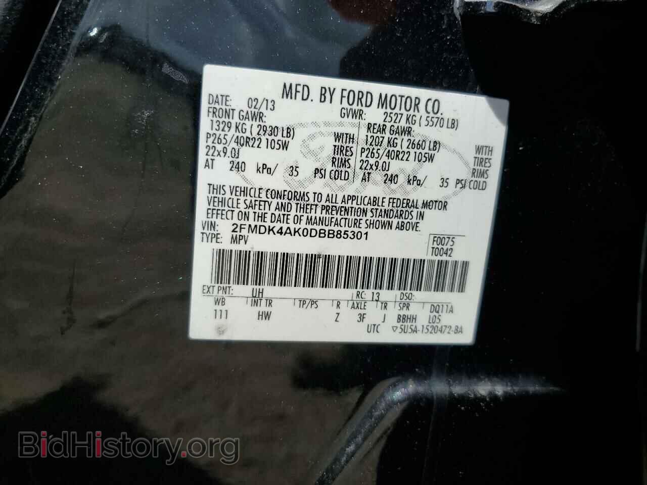 2013 FORD EDGE - VIN: 2FMDK4AK0DBB85301 - Photo 13