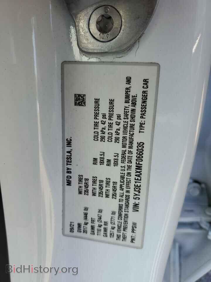 2021 TESLA MODEL 3 - VIN: 5YJ3E1EAXMF066035 - Photo 12