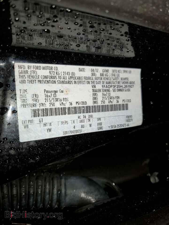 2017 FORD FOCUS - VIN: 1FADP3F20HL261927 - Фото 12