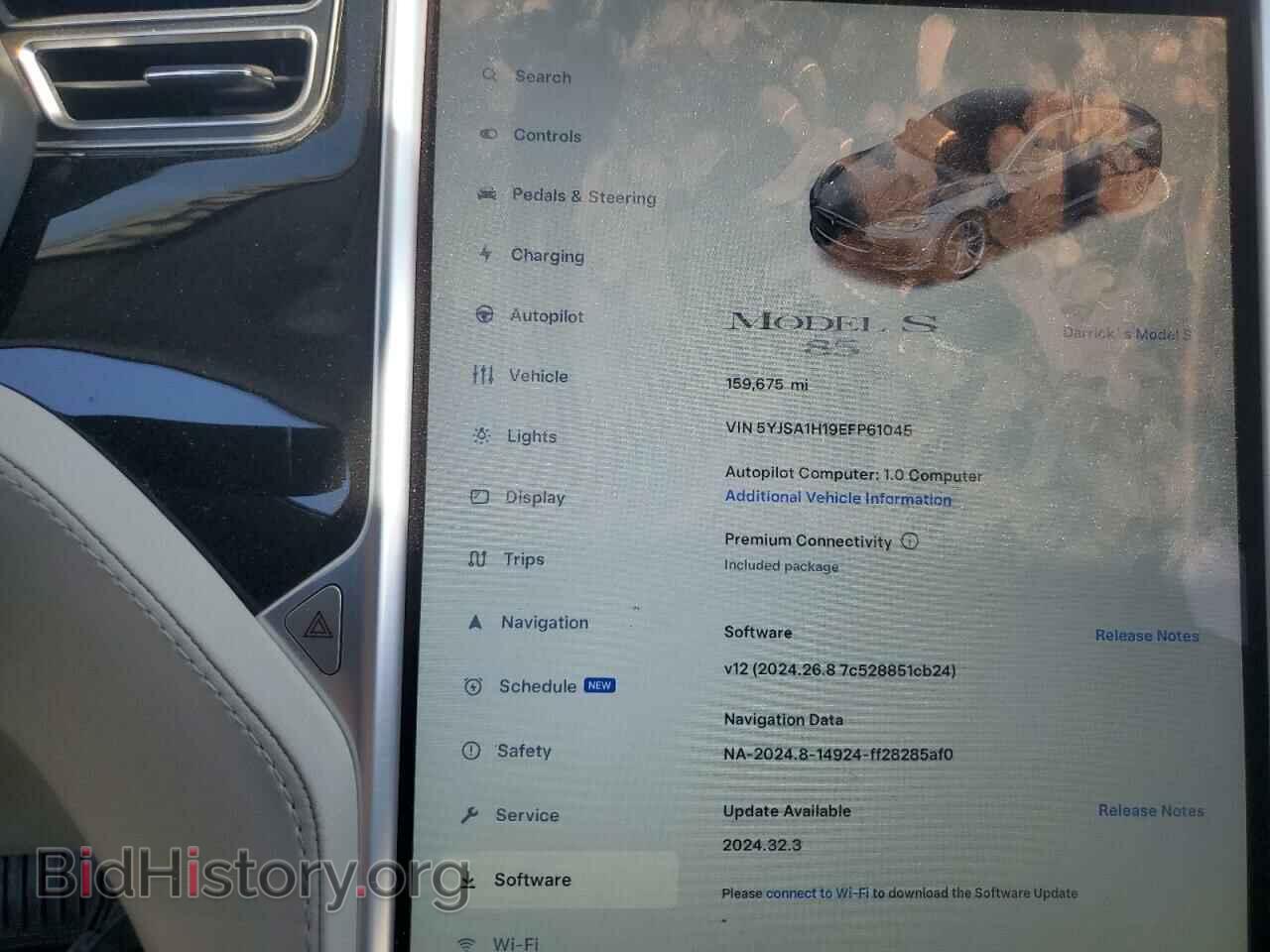 2014 TESLA MODEL S - VIN: 5YJSA1H19EFP61045 - Фото 9