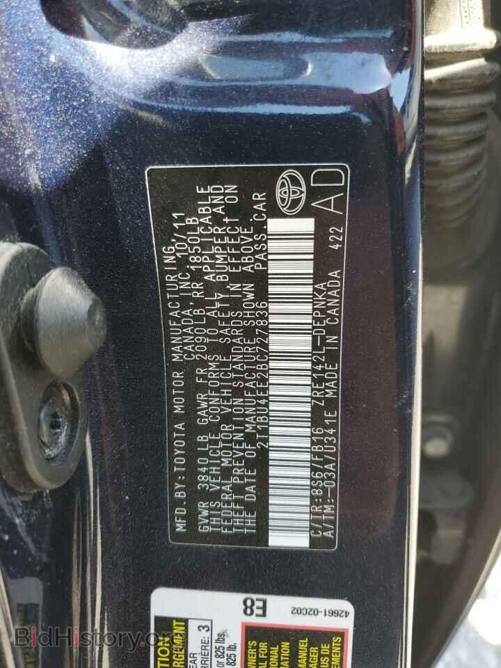 2011 TOYOTA COROLLA - VIN: 2T1BU4EE2BC727836 - Фото 12