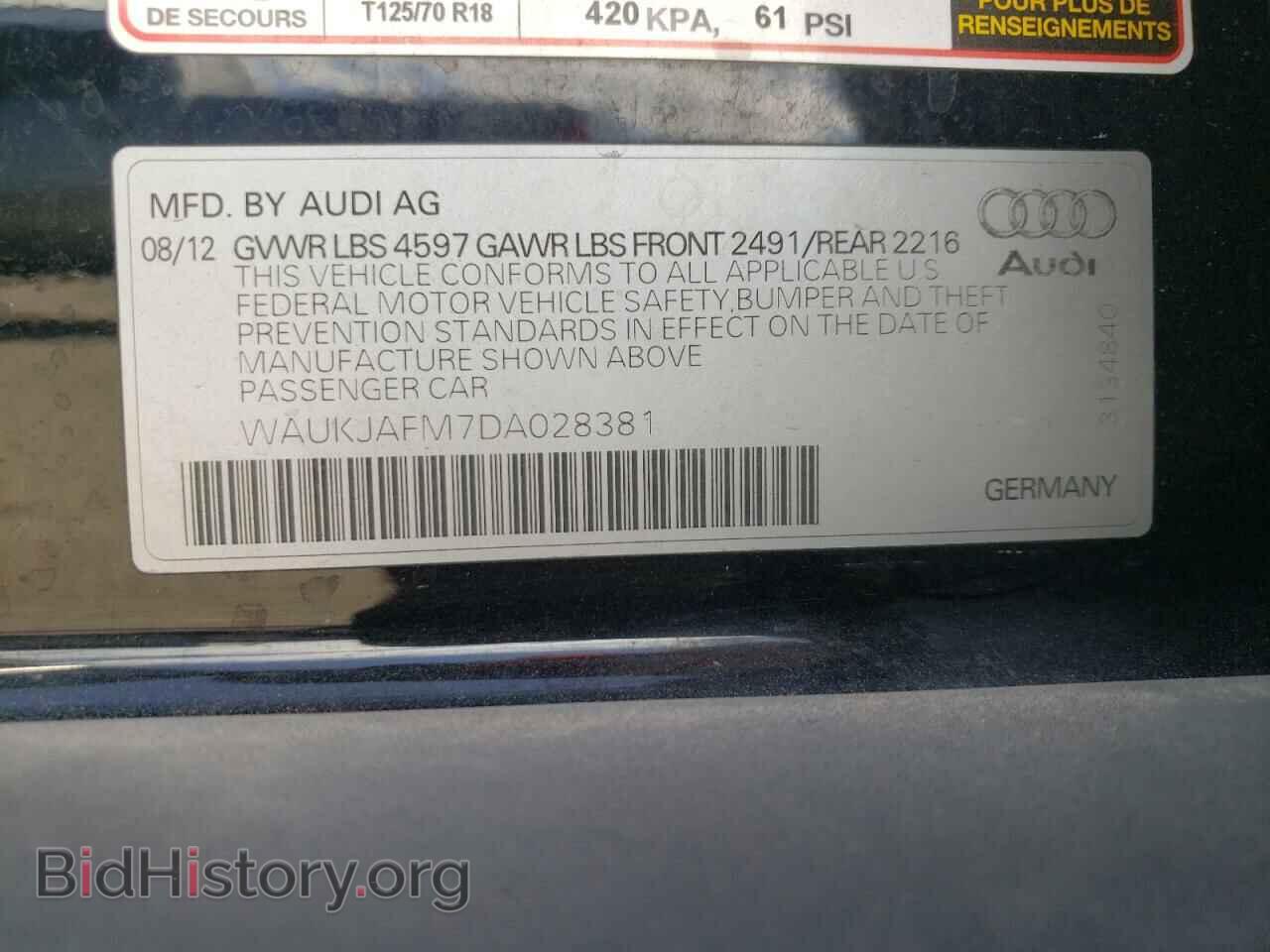 2013 AUDI A3 - VIN: WAUKJAFM7DA028381 - Фото 13