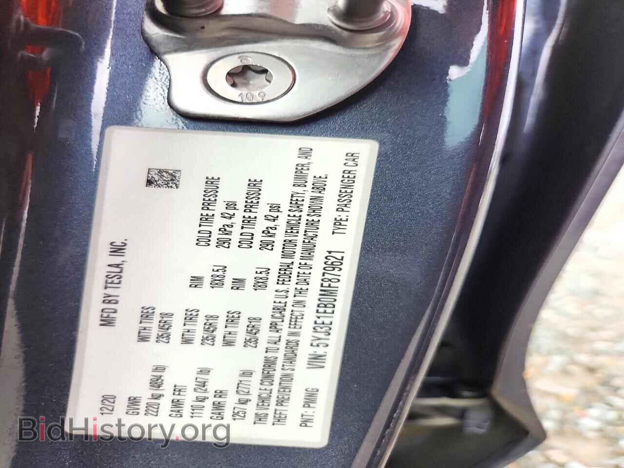2021 TESLA MODEL 3 - VIN: 5YJ3E1EB0MF879621 - Photo 12