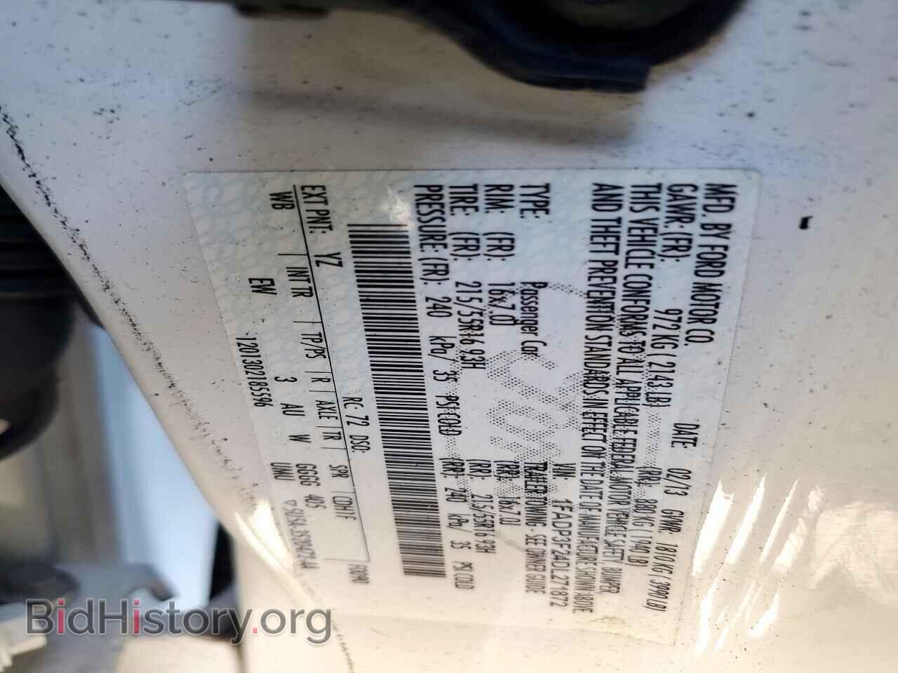 2013 FORD FOCUS - VIN: 1FADP3F24DL271872 - Фото 12