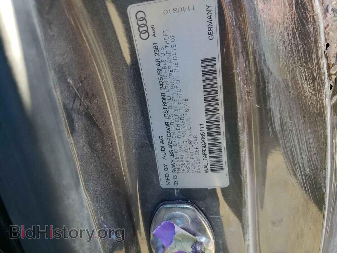 2013 AUDI A5 - VIN: WAULFAFR3DA065171 - Фото 12