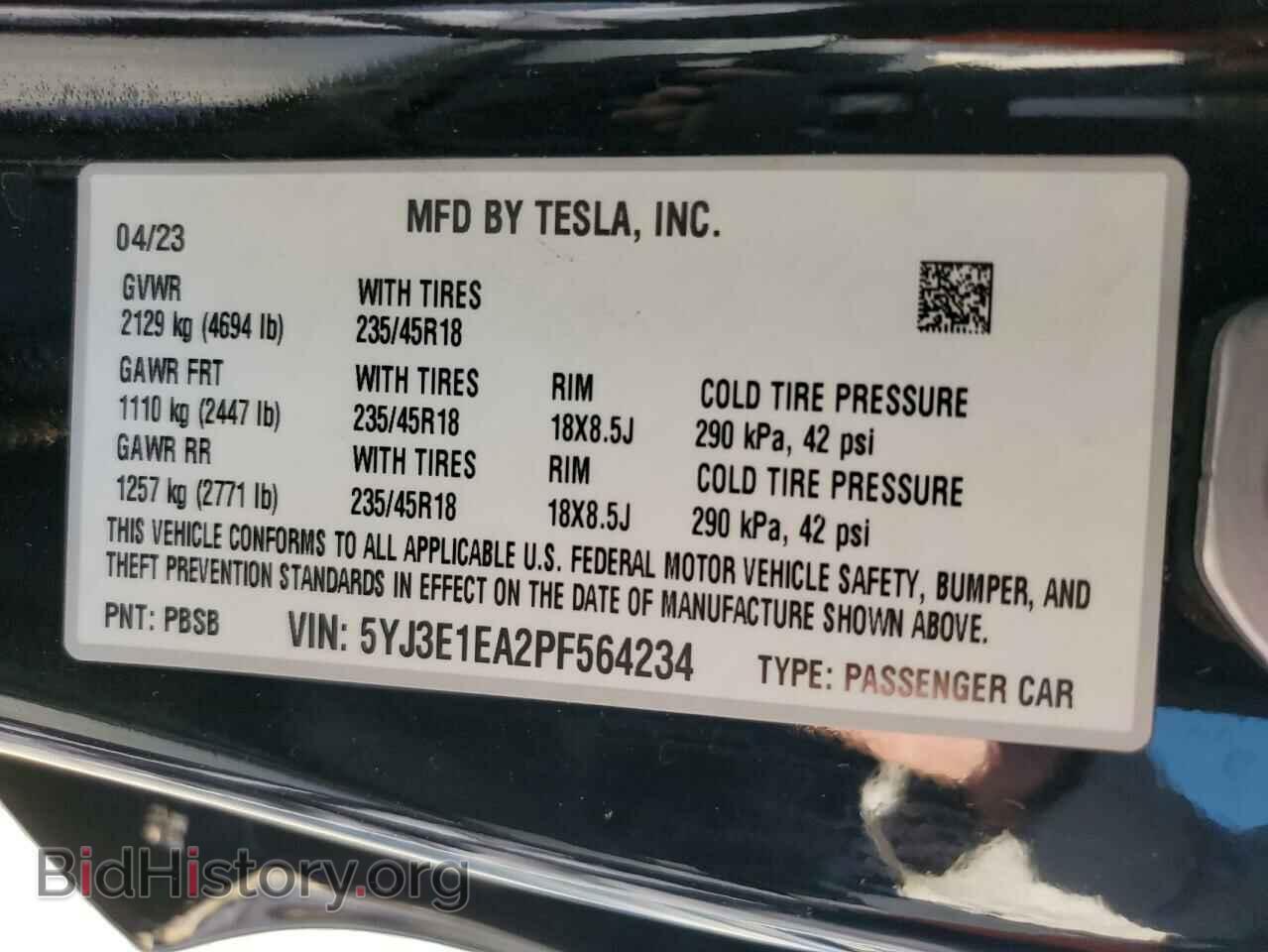 2023 TESLA MODEL 3 - VIN: 5YJ3E1EA2PF564234 - Photo 12