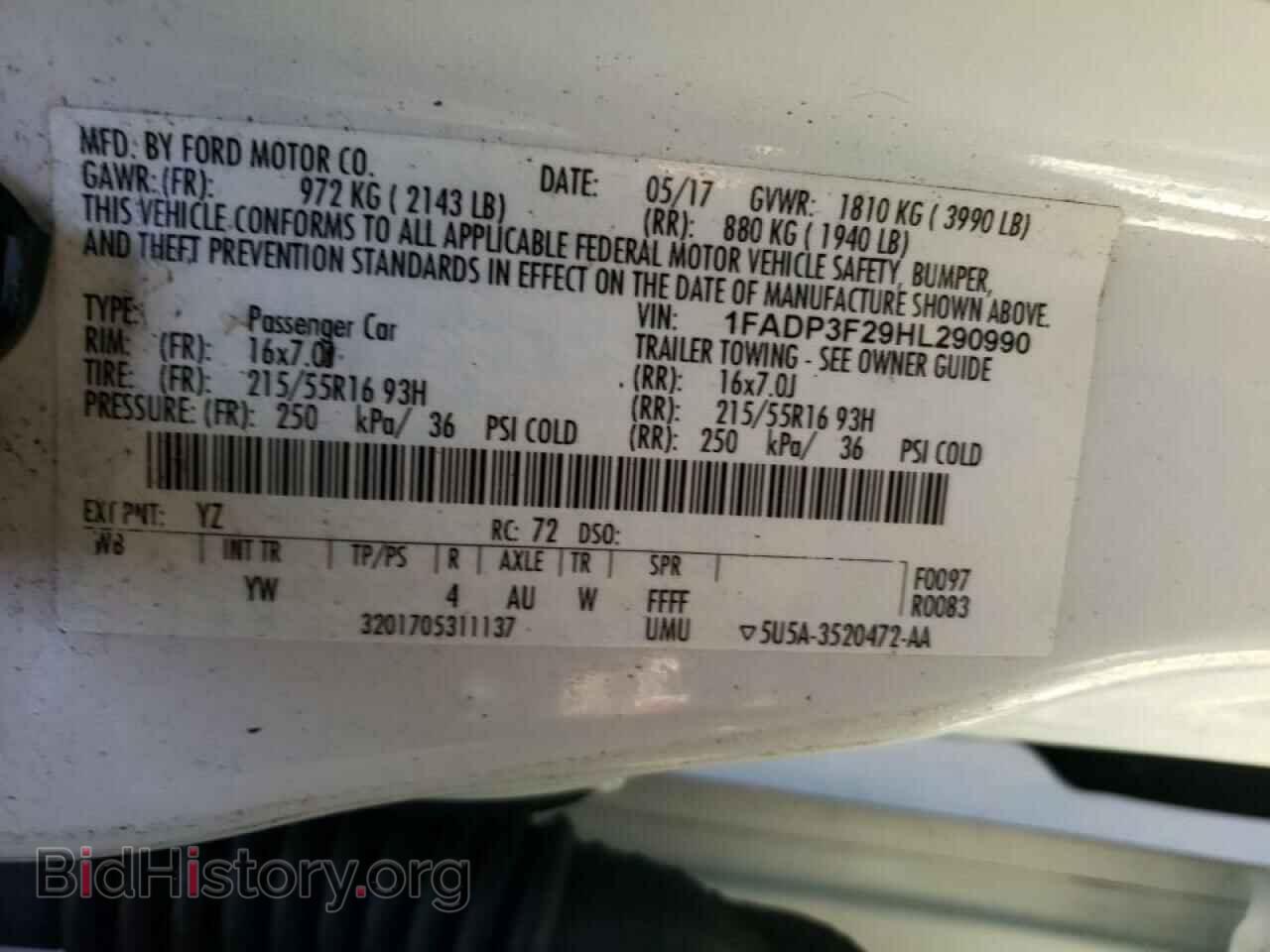 2017 FORD FOCUS - VIN: 1FADP3F29HL290990 - Фото 13