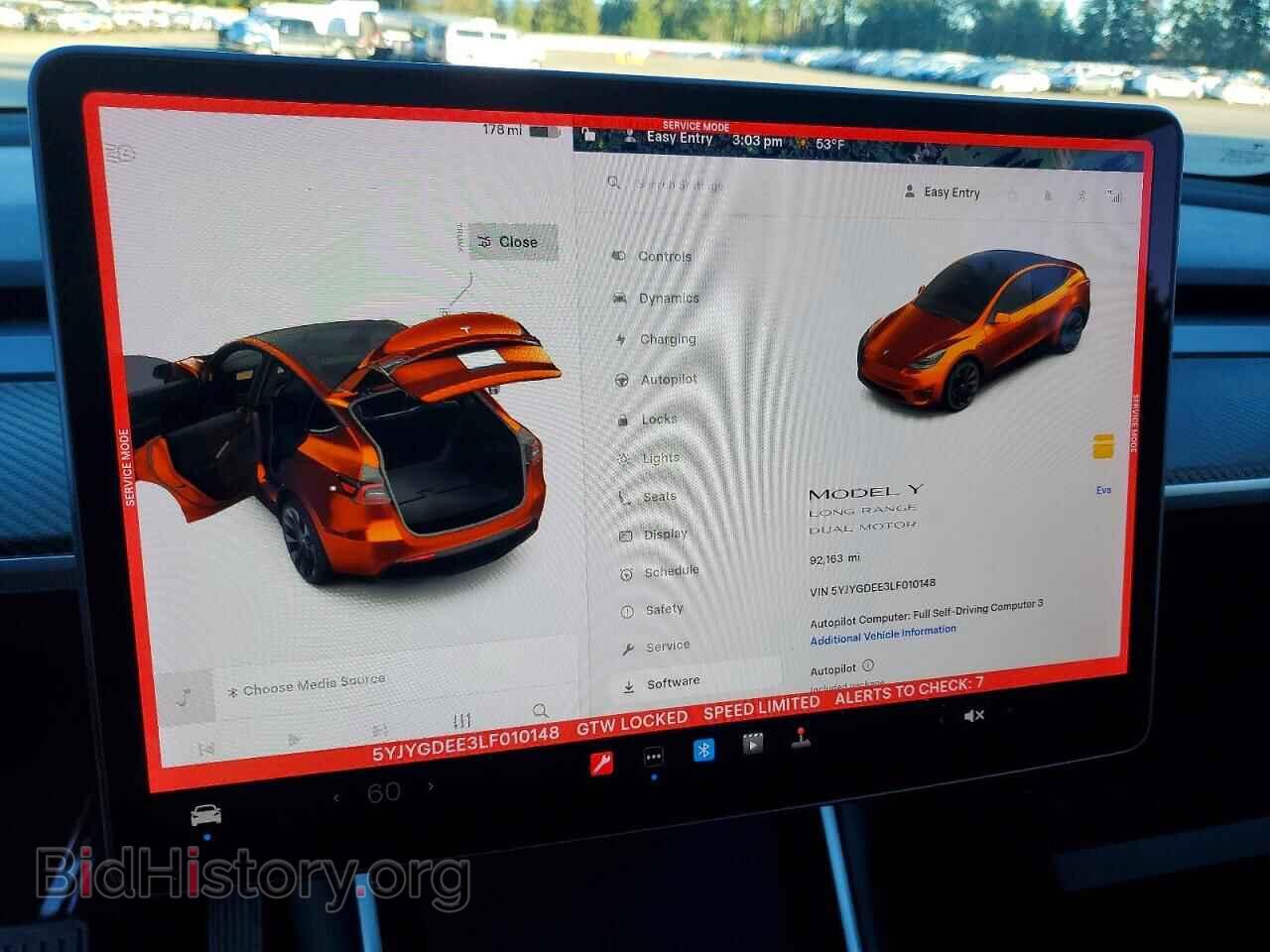 2020 TESLA MODEL Y - VIN: 5YJYGDEE3LF010148 - Фото 9
