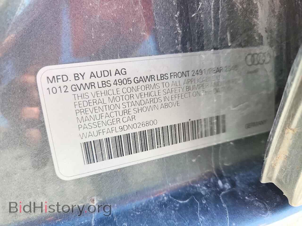 2013 Audi A4 (VIN WAUFFAFL9DN026800) — photo 12 of 14