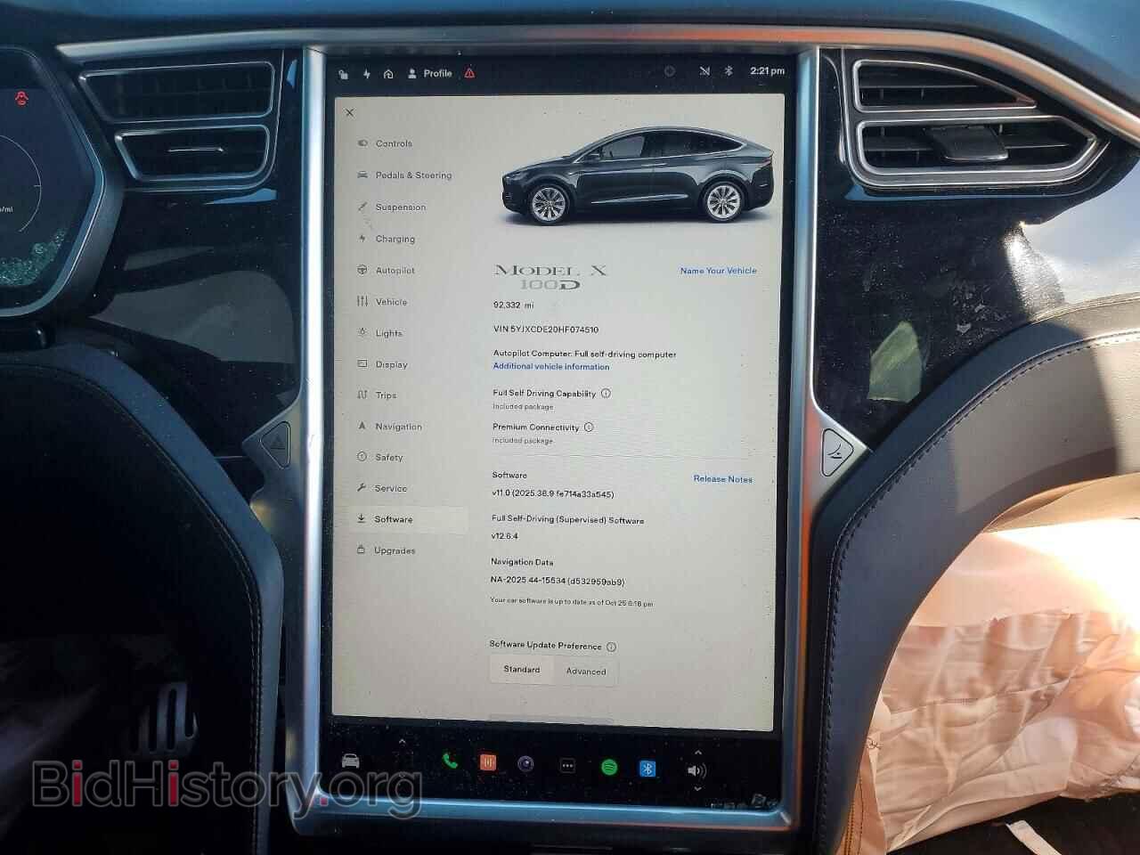 2017 TESLA MODEL X - VIN: 5YJXCDE20HF074510 - Фото 9
