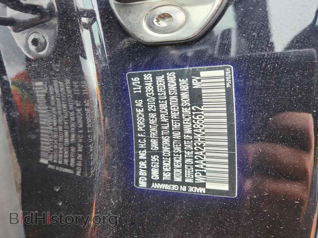 2017 Porsche CAYENNE (VIN WP1AA2A23HKA86612) — photo 13 of 13