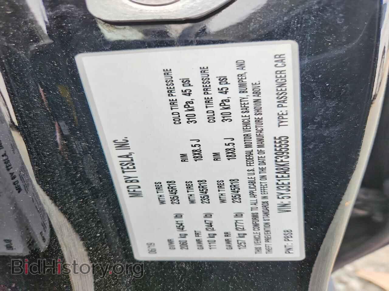 2019 TESLA MODEL 3 - VIN: 5YJ3E1EA8KF395555 - Photo 12