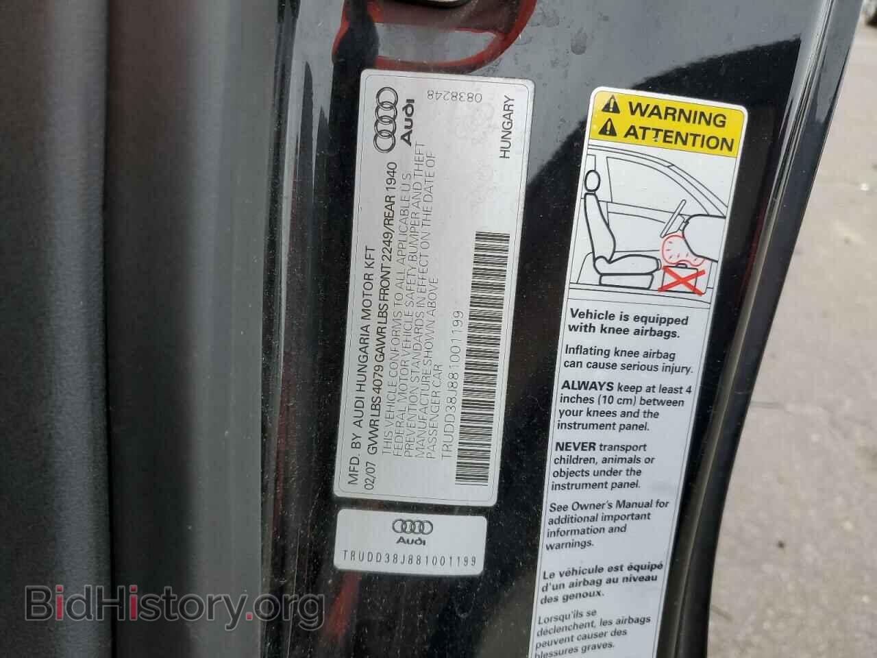 2008 AUDI TT - VIN: TRUDD38J881001199 - Фото 12