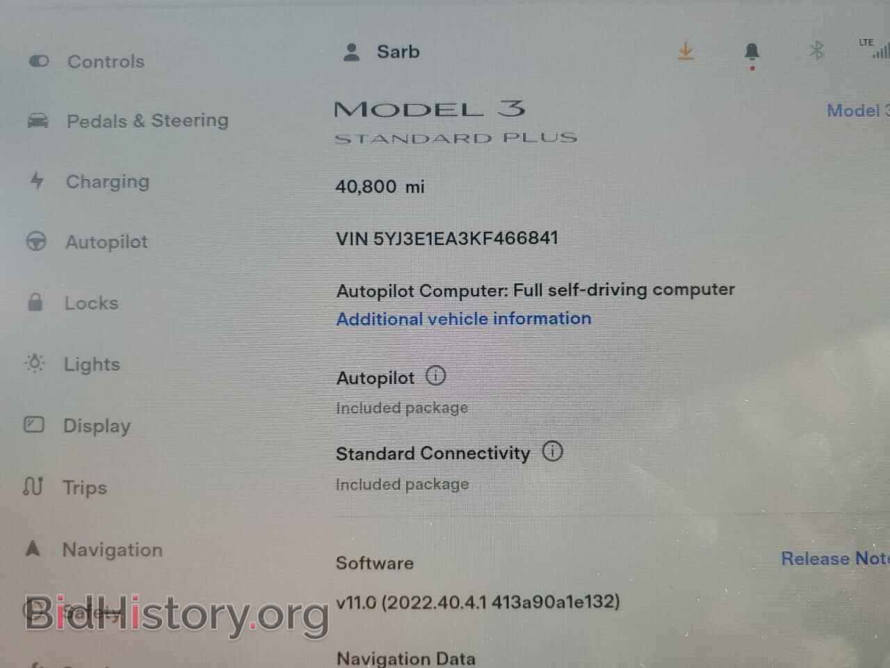 2019 TESLA MODEL 3 - VIN: 5YJ3E1EA3KF466841 - Фото 9