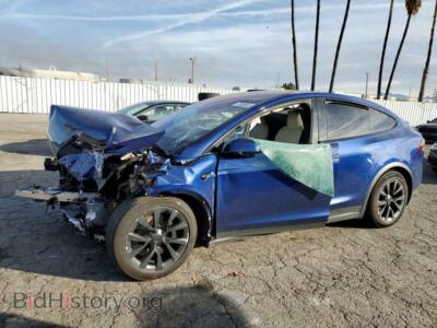2022 Tesla MODEL X, blue — VIN 7SAXCBE51NF329033, Copart