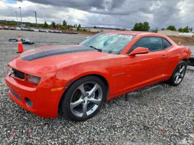 2013 Chevrolet CAMARO LT, orange — VIN 2G1FB1E35D9144211, Copart