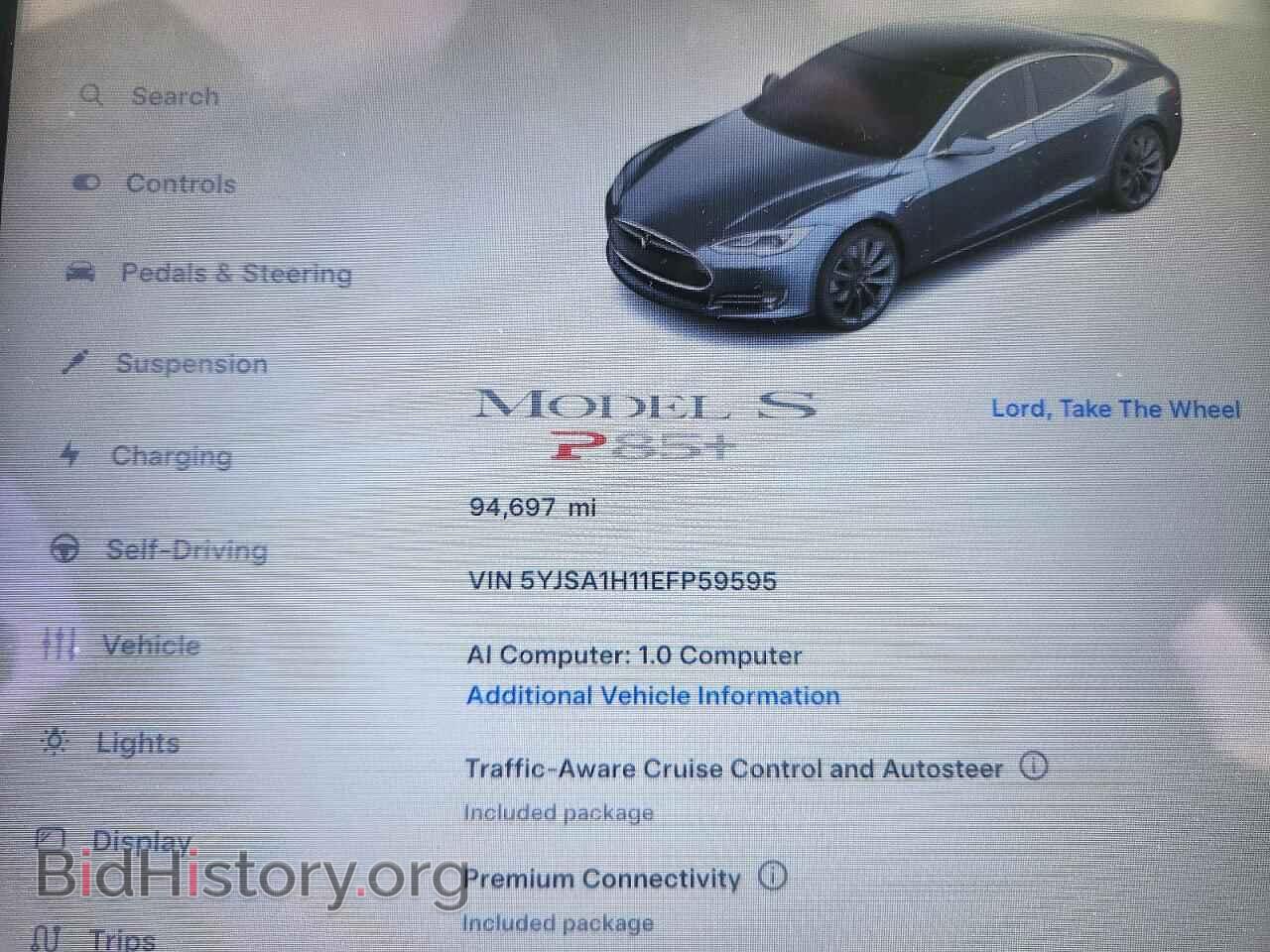 2014 TESLA MODEL S - VIN: 5YJSA1H11EFP59595 - Photo 9