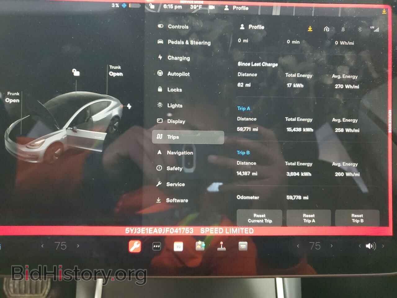 2018 TESLA MODEL 3 - VIN: 5YJ3E1EA9JF041753 - Фото 9