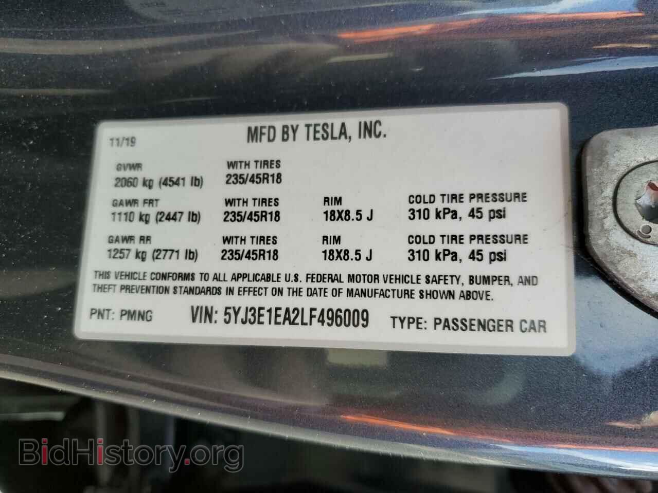 2020 TESLA MODEL 3 - VIN: 5YJ3E1EA2LF496009 - Фото 12