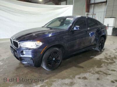 2016 BMW X6 XDRIVE35I, синий — VIN 5UXKU2C58G0N80736, Copart