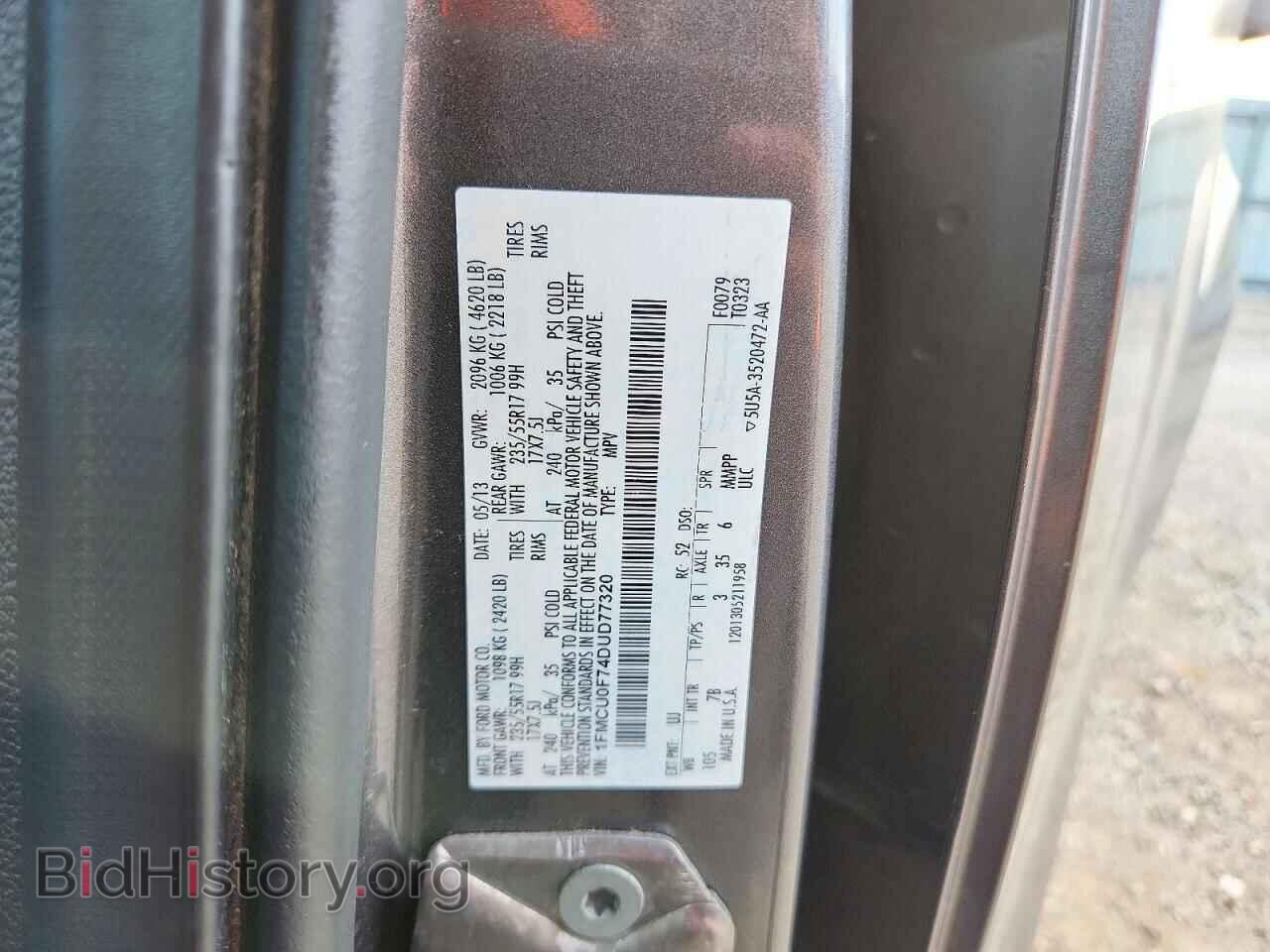 2013 FORD ESCAPE - VIN: 1FMCU0F74DUD77320 - Photo 12