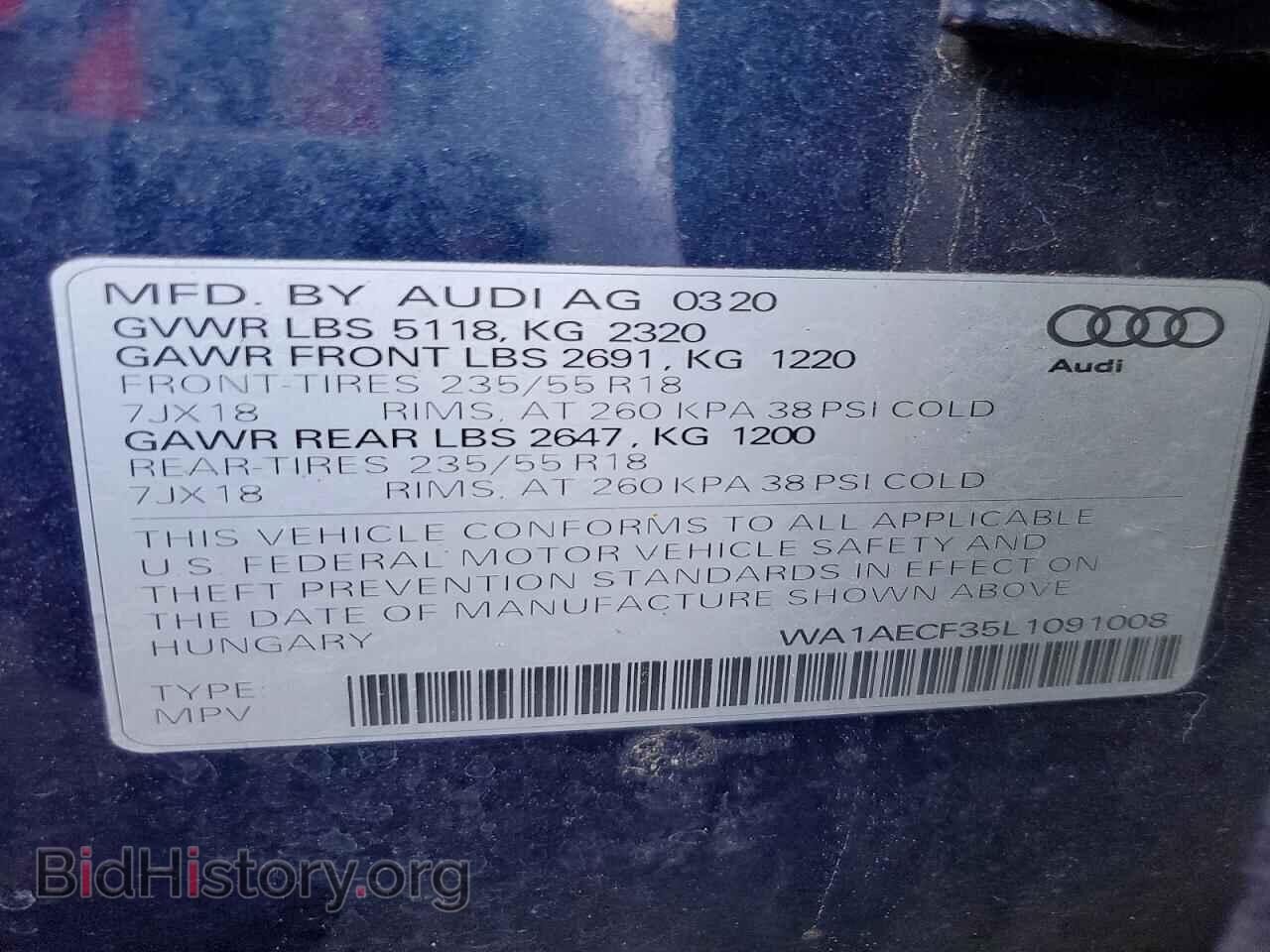 2020 AUDI Q3 - VIN: WA1AECF35L1091008 - Photo 13