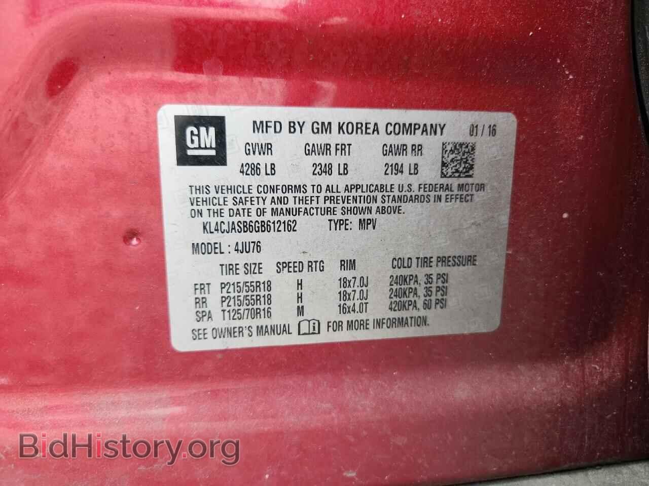 2016 BUICK ENCORE - VIN: KL4CJASB6GB612162 - Photo 13