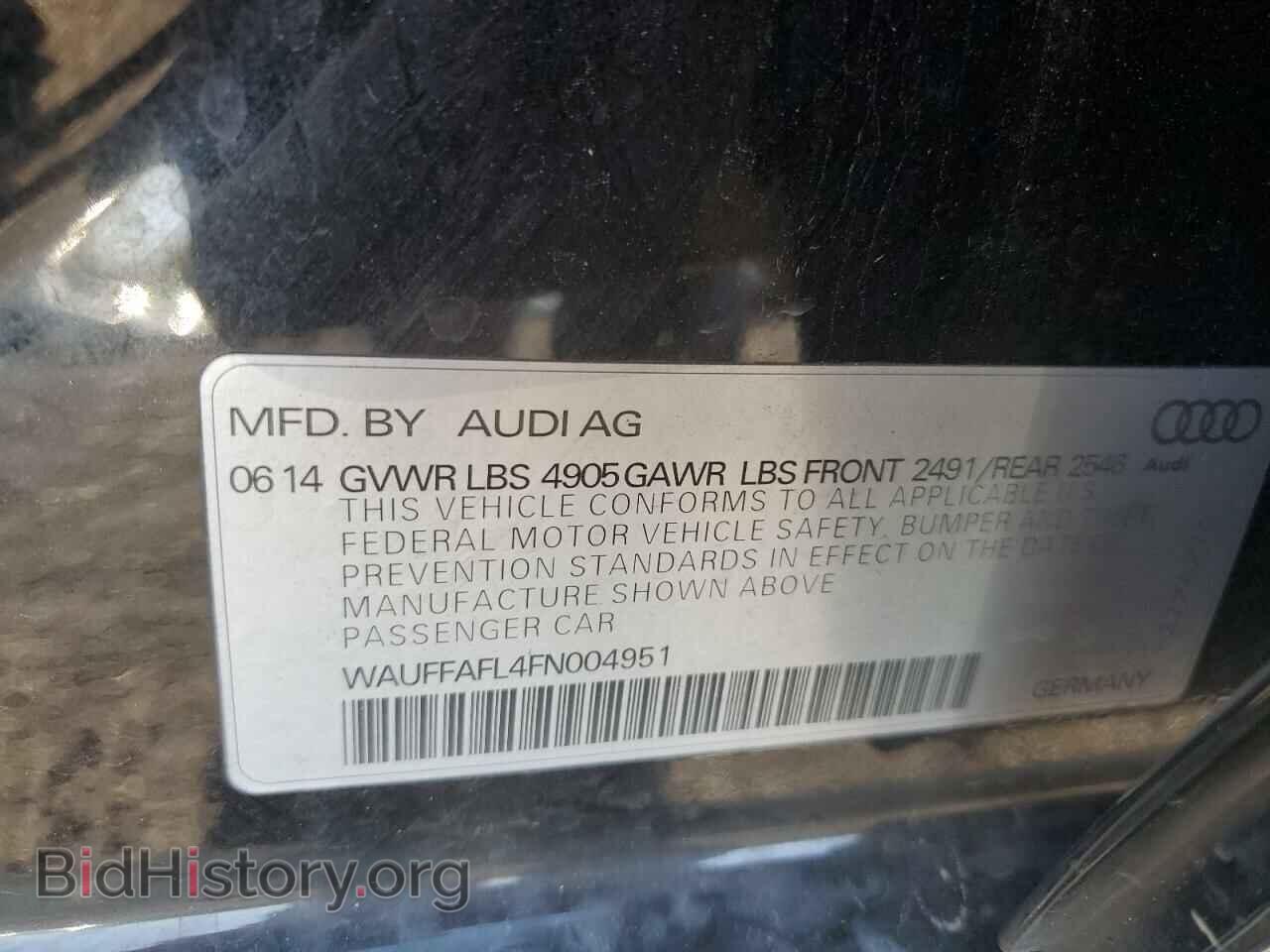 2015 AUDI A4 - VIN: WAUFFAFL4FN004951 - Фото 12